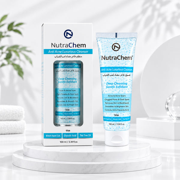 Anti Acne Luxurious Cleanser with Witch Hazel, Glycolic Acid & Tea Tree Oil for Clear, Balanced Skin