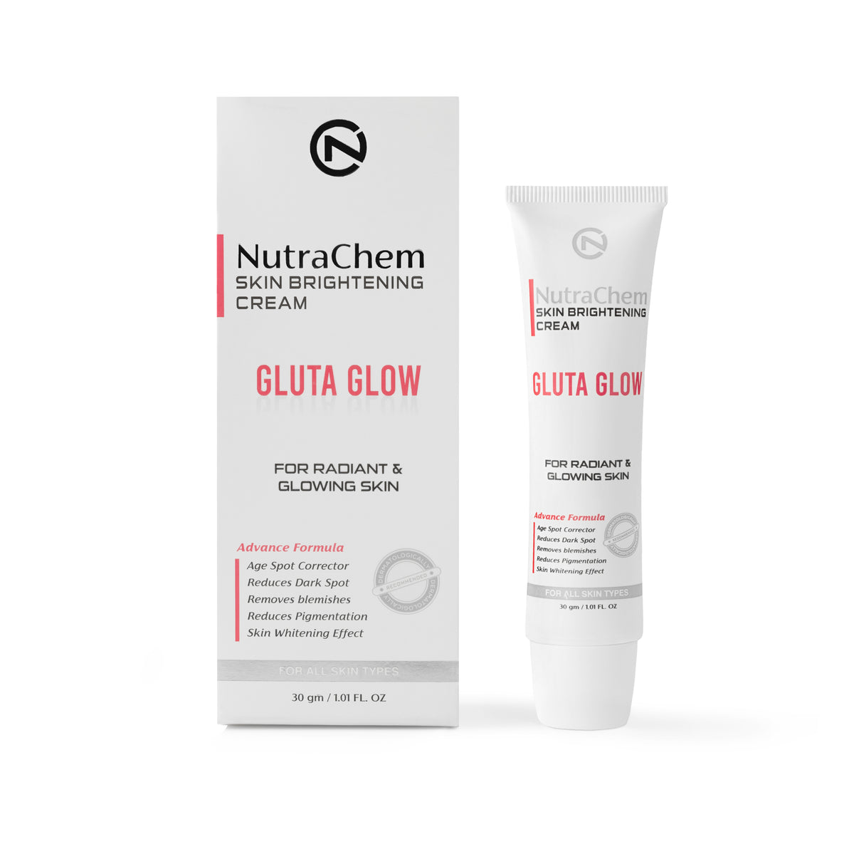 Skin Brightening Cream Gluta Glow with 10% Glutathione, Alpha Arbutin & Kojic Acid for Radiant Skin
