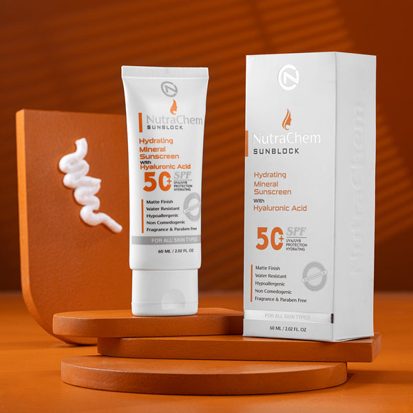 Hydrating Mineral Sunscreen with Zinc Oxide, Hyaluronic Acid & Ceramides for Sensitive, Sun-Protected Skin
