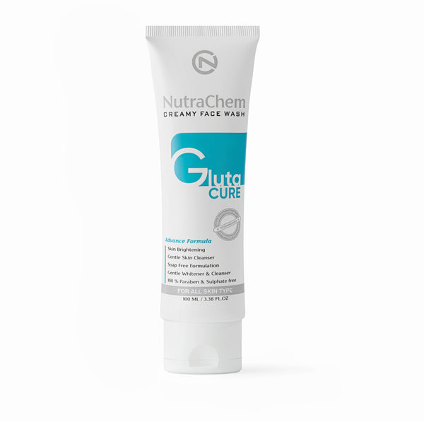 Creamy Face Wash Gluta Cure with Glutathione, Kojic Acid & Alpha Arbutin for Bright, Even Skin